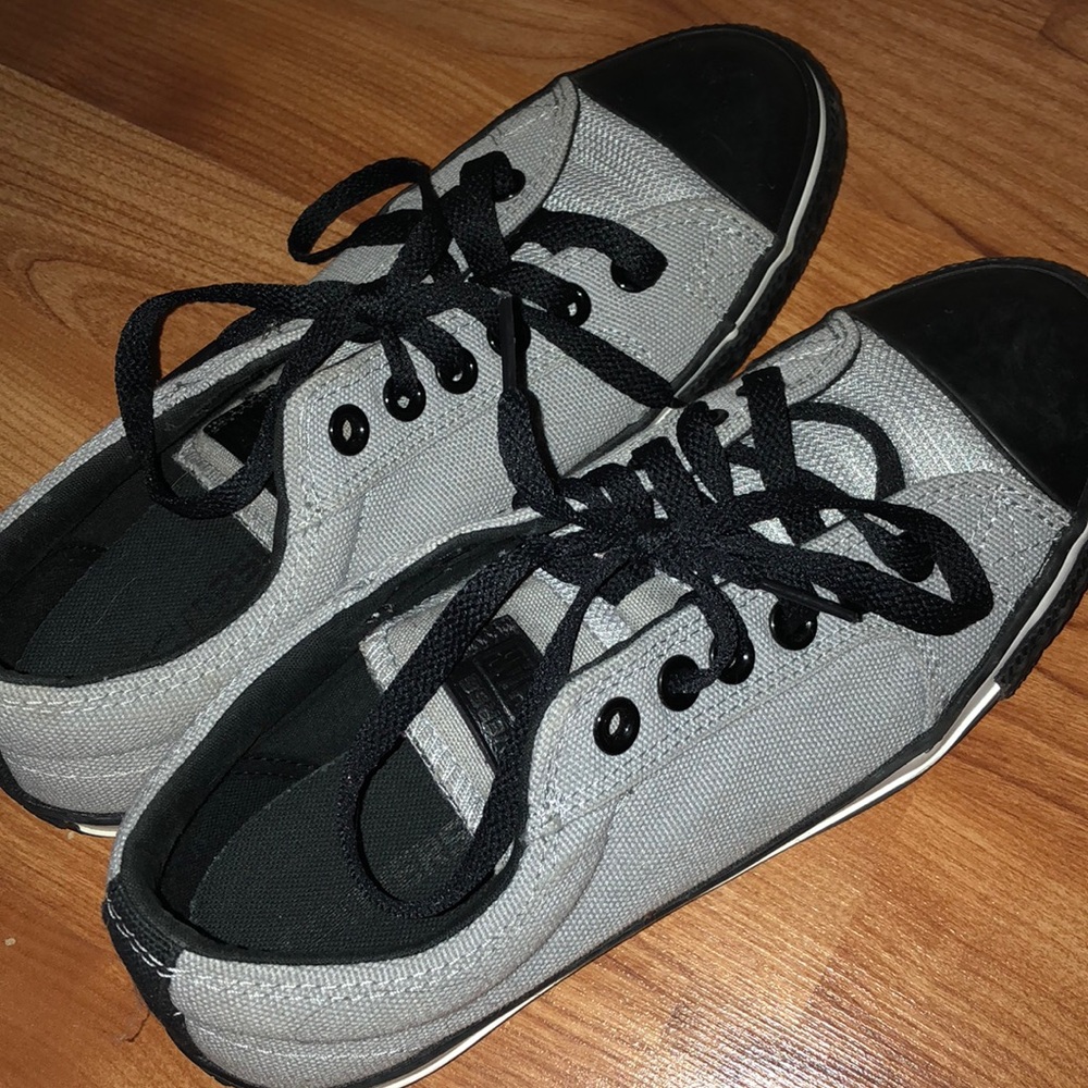 Grey and Black Converse